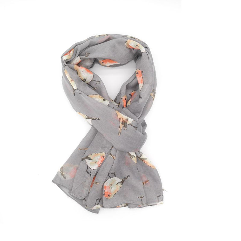 Robin print scarf