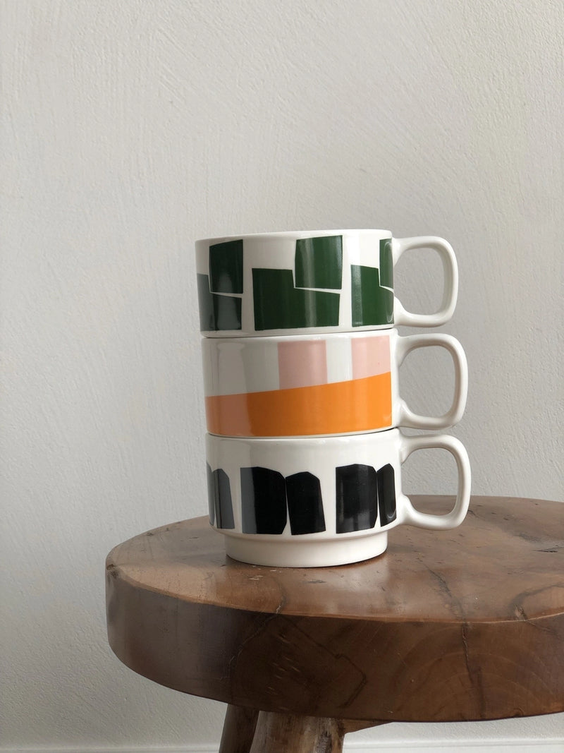Stackable Mug- Green Graphic