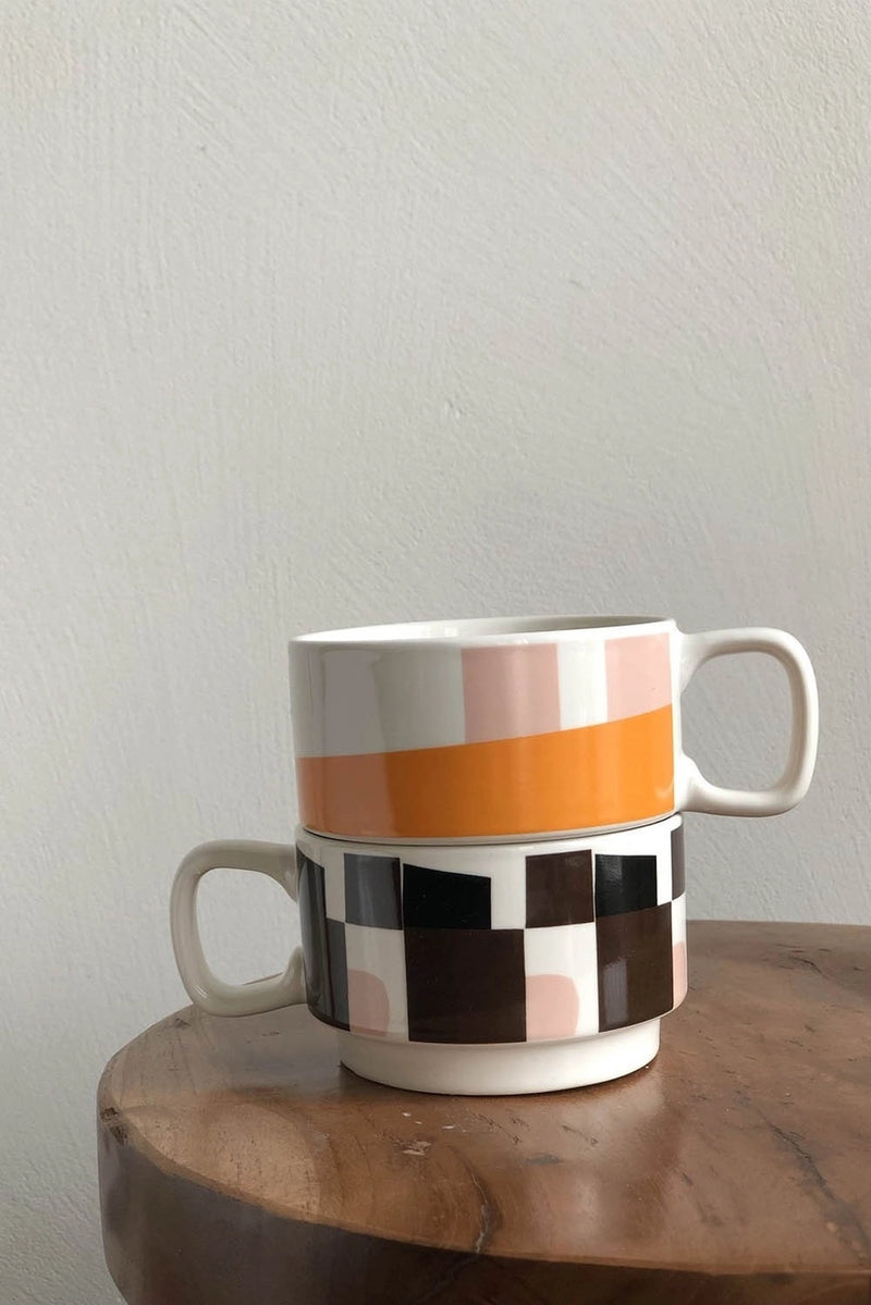 Stackable Mug-  Orange Graphic