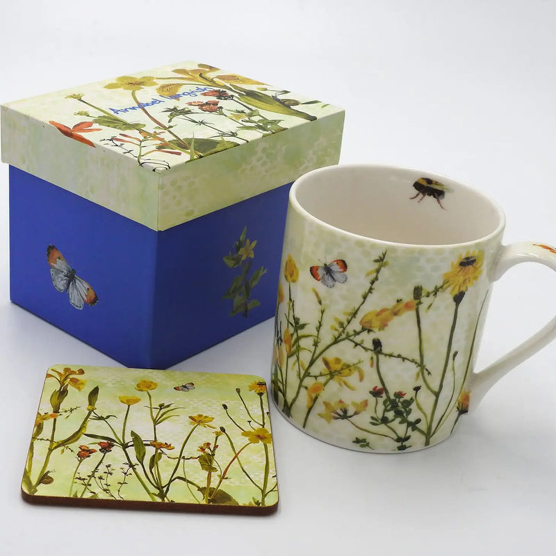 Mug  and Coaster Set -Wildflower