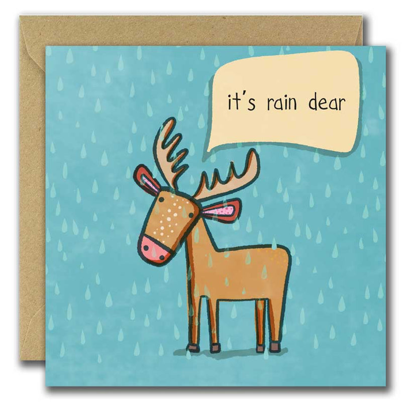 Christmas card It's Rain Dear