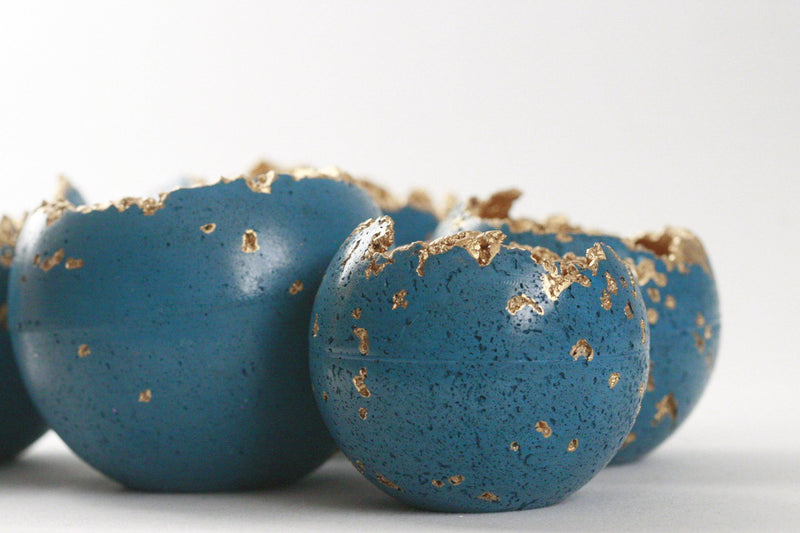 Dark Blue Concrete Decorative Sphere | LIMITED EDITION: 10 cm