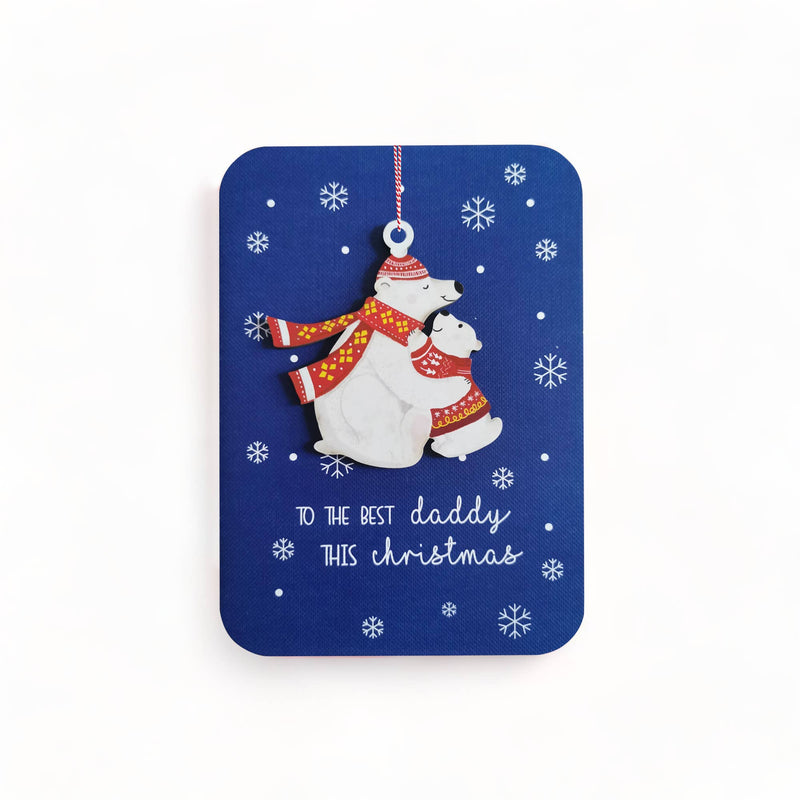 Christmas-wooden ornament card