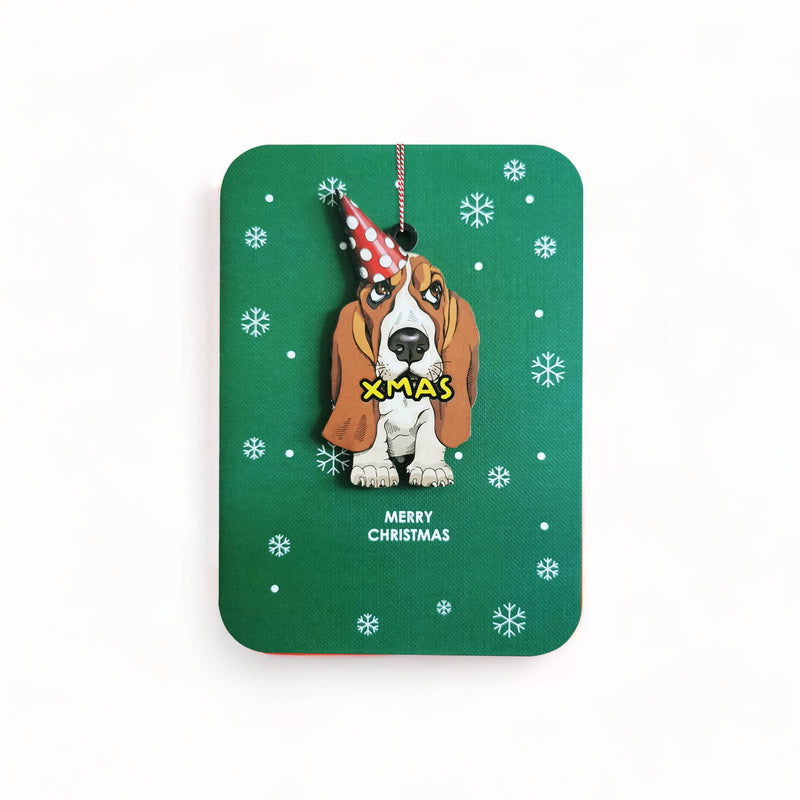 Christmas-wooden ornament card