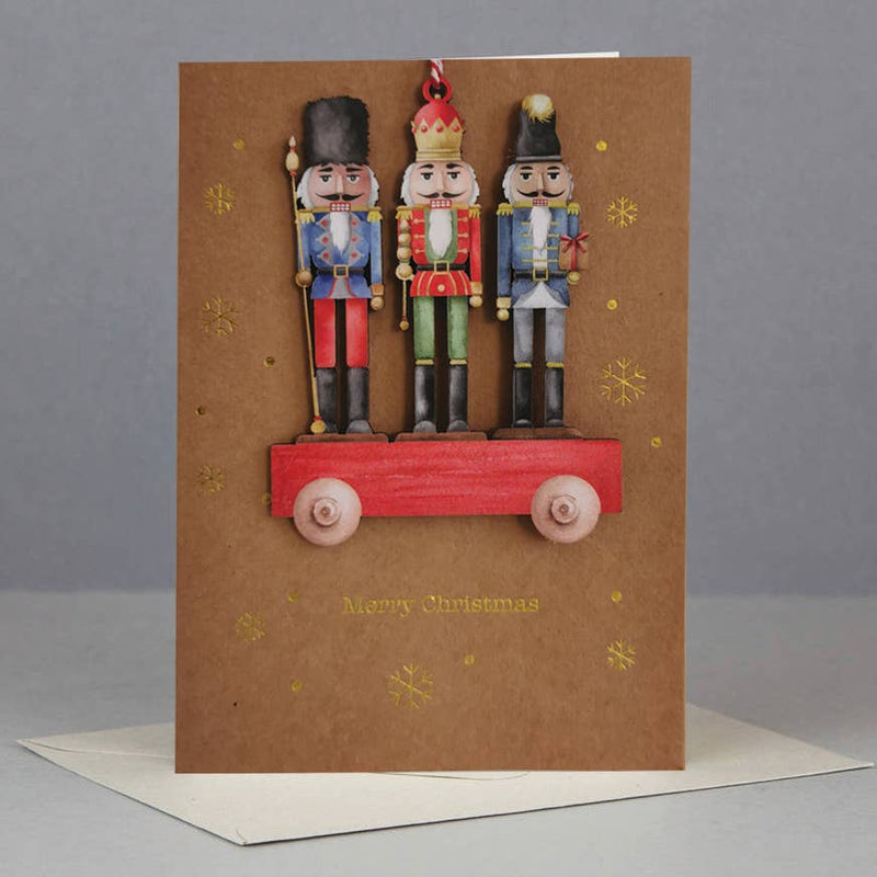 Christmas-wooden ornament card