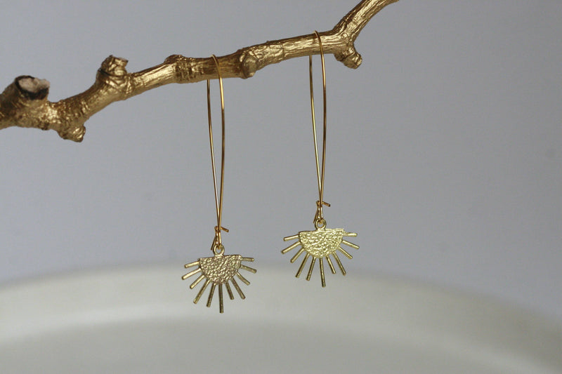 Starburst Earrings | Brass