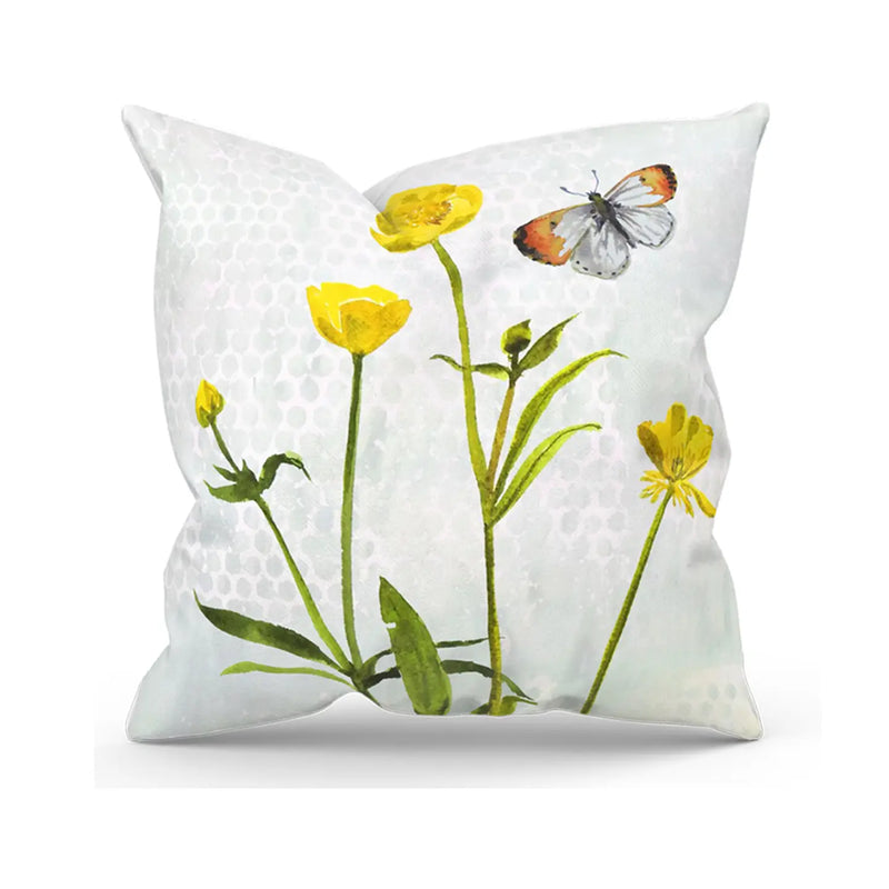 Buttercup Wildflower Cushion