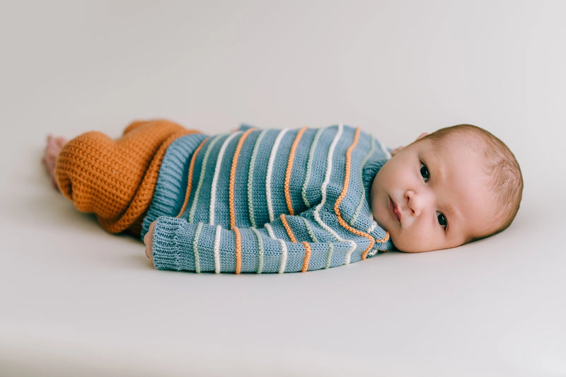 Striped baby sweater