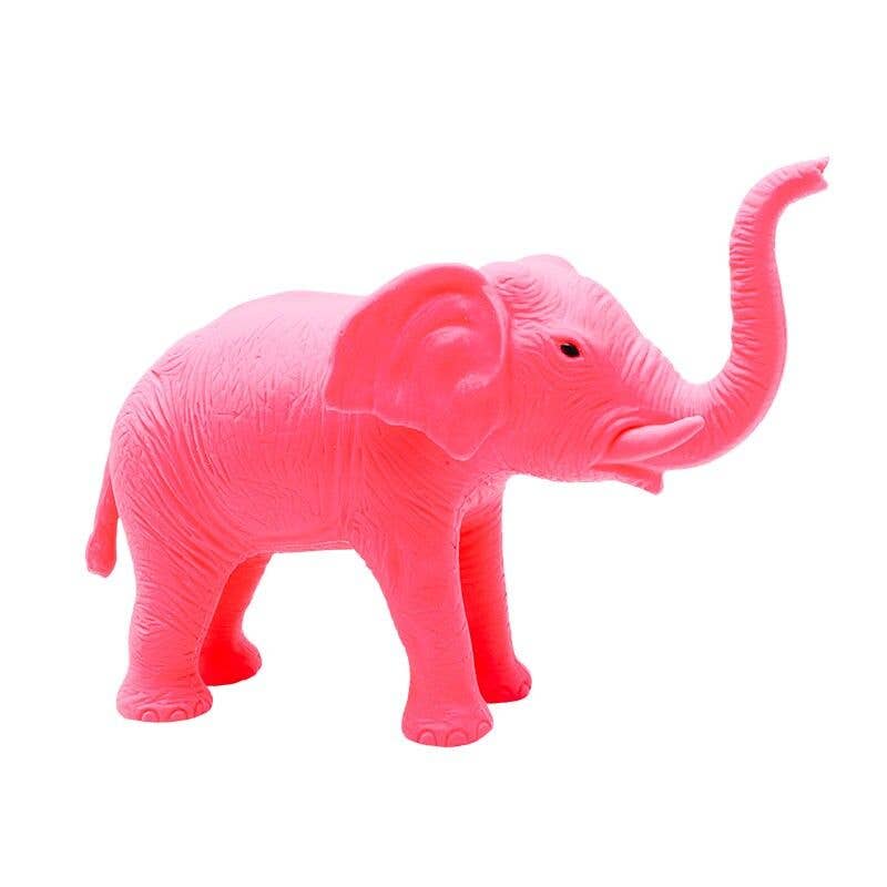 Natural rubber toy animal pink elephant