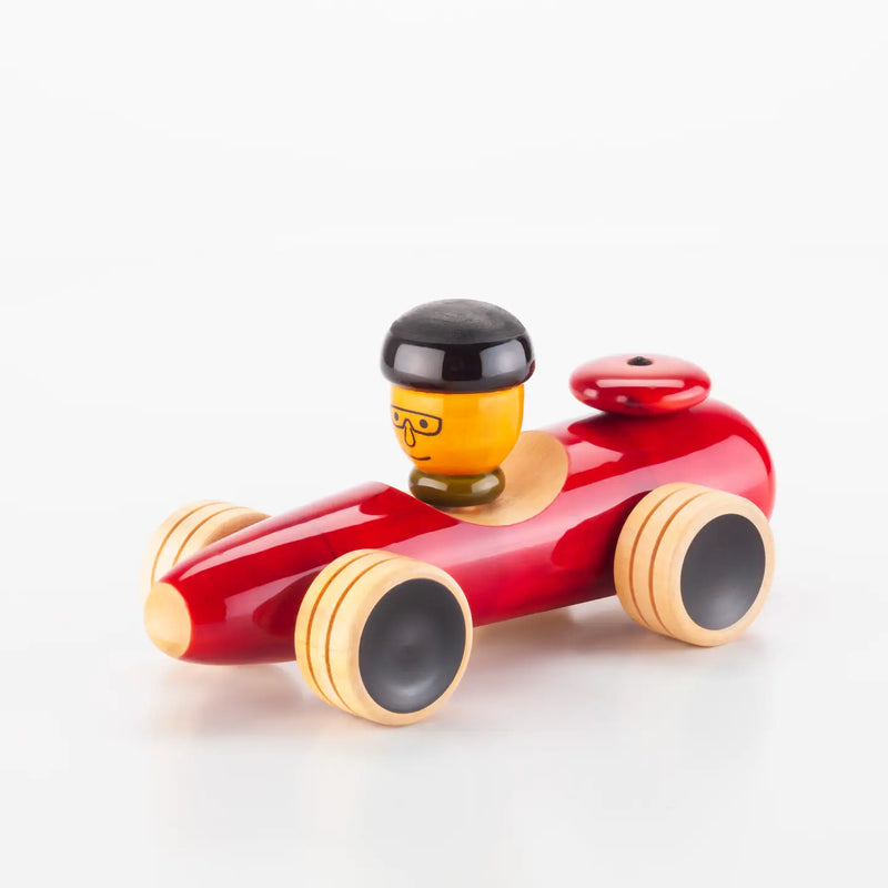 Wooden Race Car Red