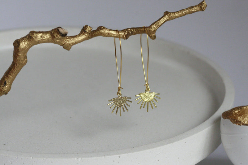 Starburst Earrings | Brass