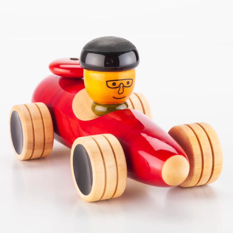 Wooden Race Car Red