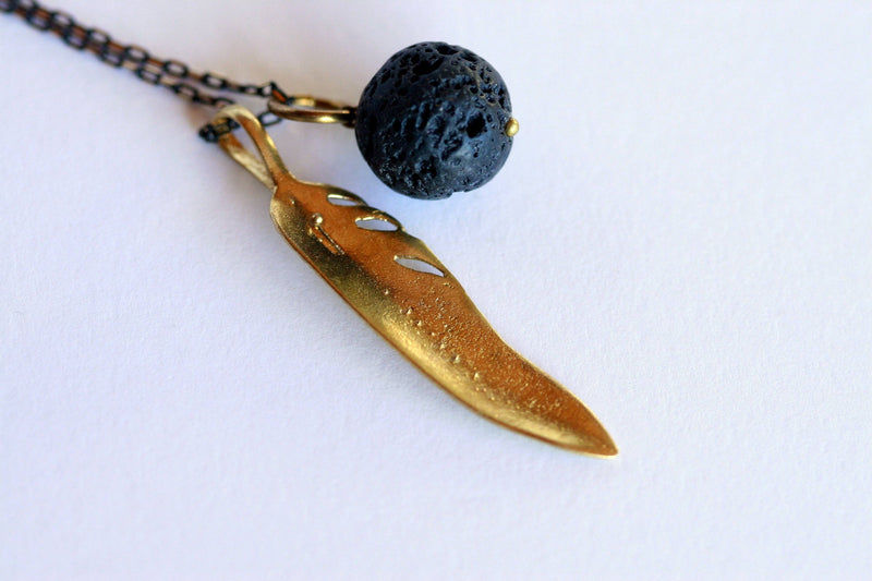 Feather Aromatherapy Necklace | Essential Oil Diffuser Necklace