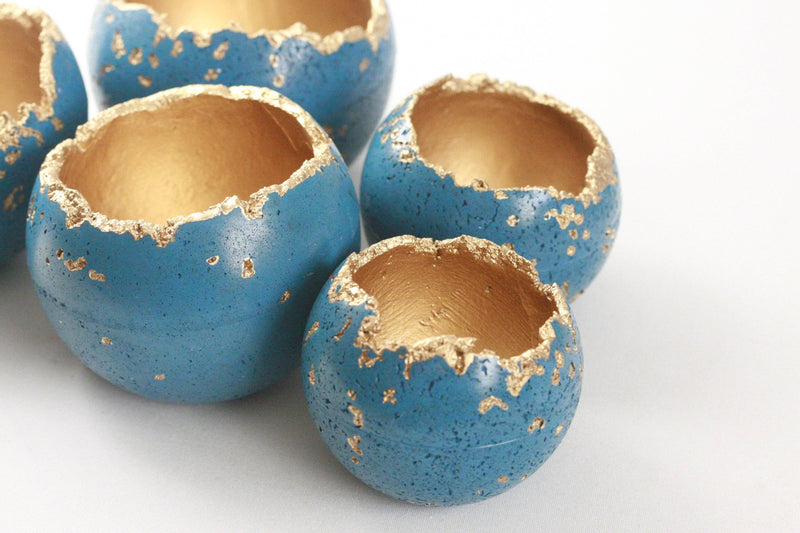 Dark Blue Concrete Decorative Sphere | LIMITED EDITION: 8 cm