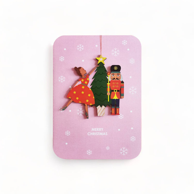 Christmas-wooden ornament card