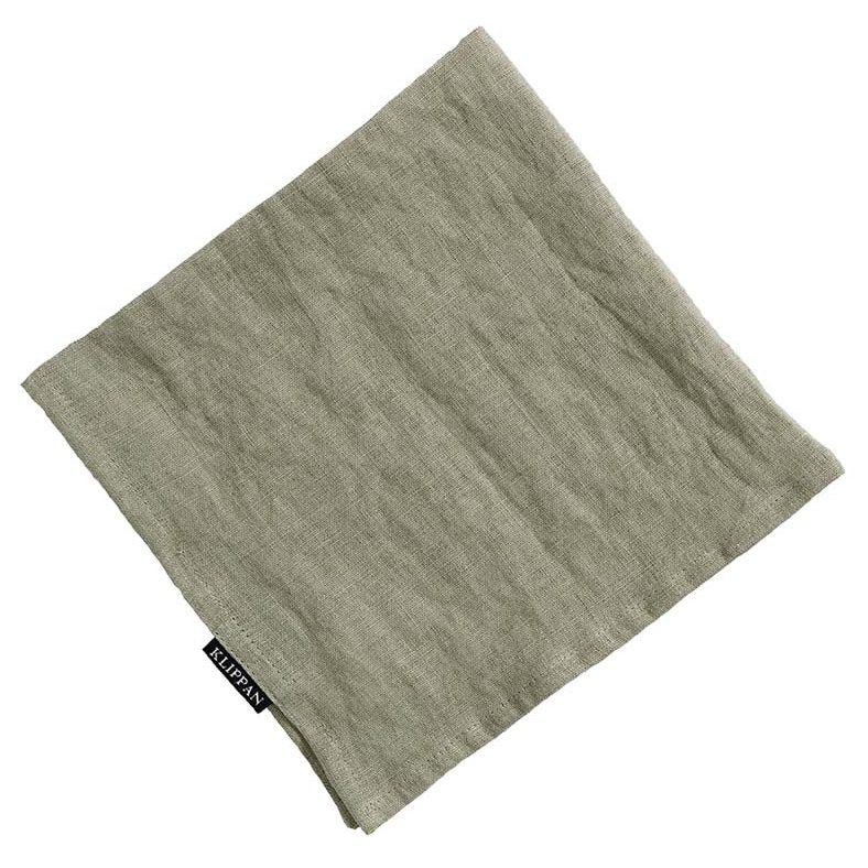 Two 100% linen napkins in six subtle colours. green