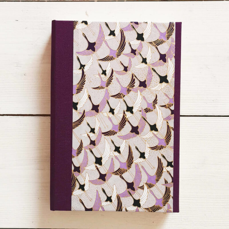 hand made notebook with chiyogami paper cover