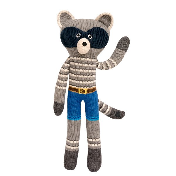 Knitted Racoon cuddly toy