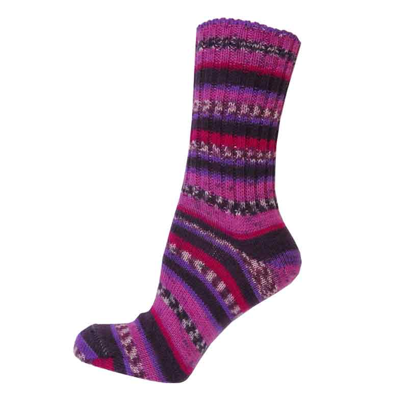 pink fairisle woollen sock