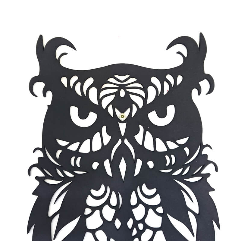 Black owl wall decoration